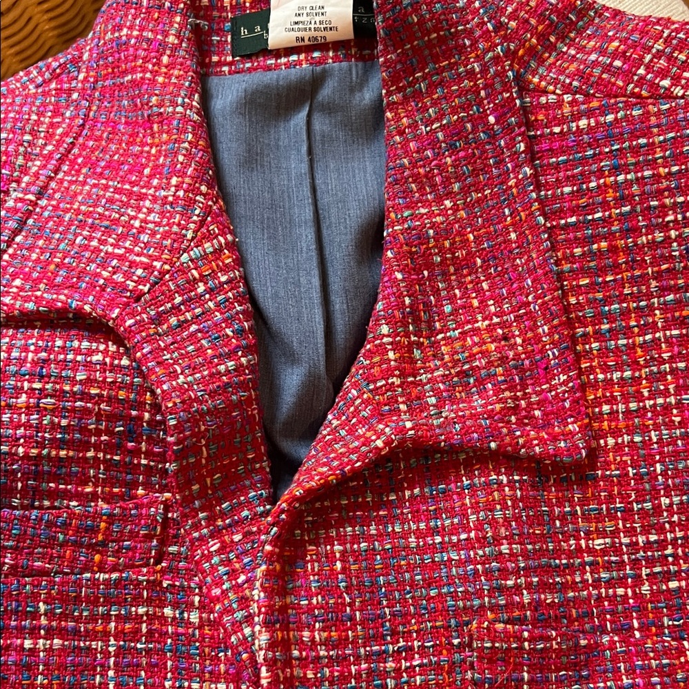 Harve Benard Red Tweed Blazer - Picture 5 of 6